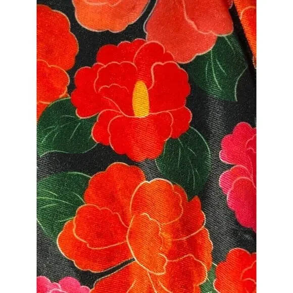 MIXED by Nasrin Sz XS Red Pink Floral Velvet Blazer Jacket Ruby - Picture 5 of 10